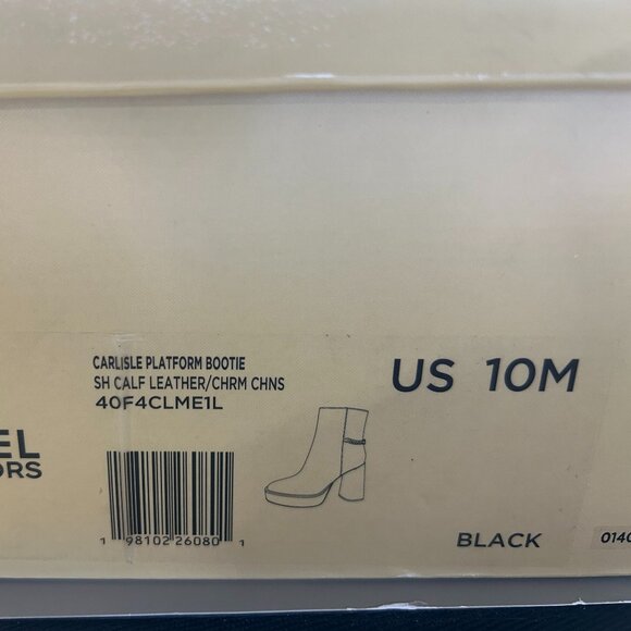 MICHAEL Michael Kors Carlisle Black Leather Platform Boot - Size 10 M (NEW) - Picture 9 of 11